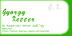 gyorgy ketter business card